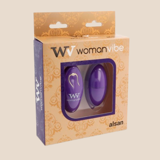 WOMANVIBE - CONTROL REMOTO DE HUEVO ALSAN DE SILICONA MORADA