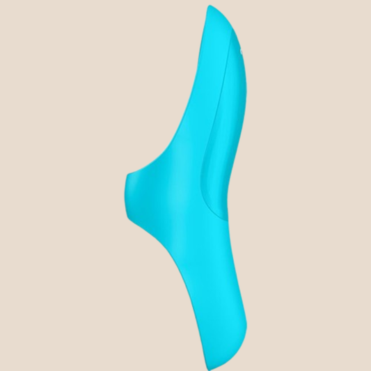 SATISFYER - VIBRADOR DE DEDO CON LUZ AZUL