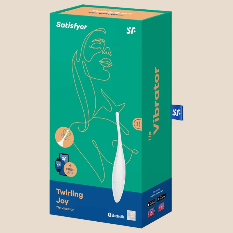 SATISFYER - VIBRADOR TWIRLING JOY CLIT TIP BRANCO-3