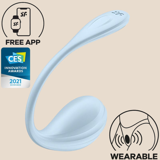 SATISFYER - ESTIMULADOR DE PONTO G DE PÉTALA LISA CÉU AZUL APLICATIVO GRATUITO-0