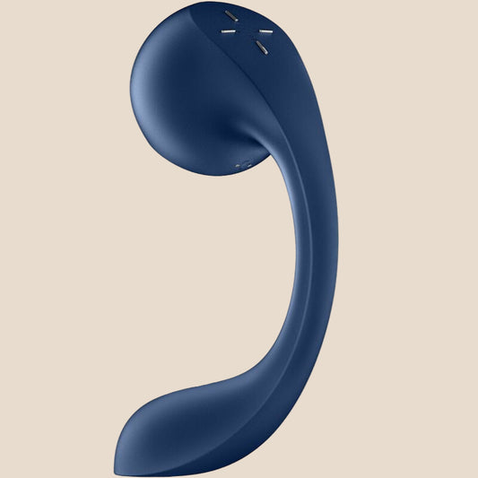 SATISFYER - PRO+ WAVE 4 ESTIMULADOR DE PONTO G E AIR PULSE APLICATIVO GRATUITO AZUL ESCURO-1