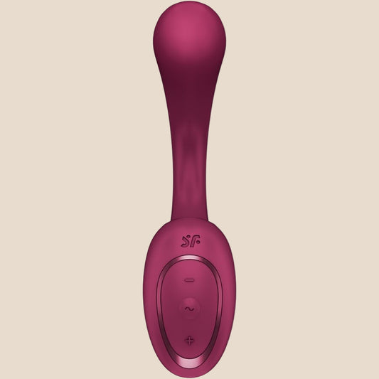 SATISFYER - G FOR GODDESS 2 RABBIT VIBRATOR BOTTLE BORDEAUX-1
