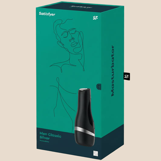 SATISFYER - MASTURBADOR MEN CLASSIC PRATA-1