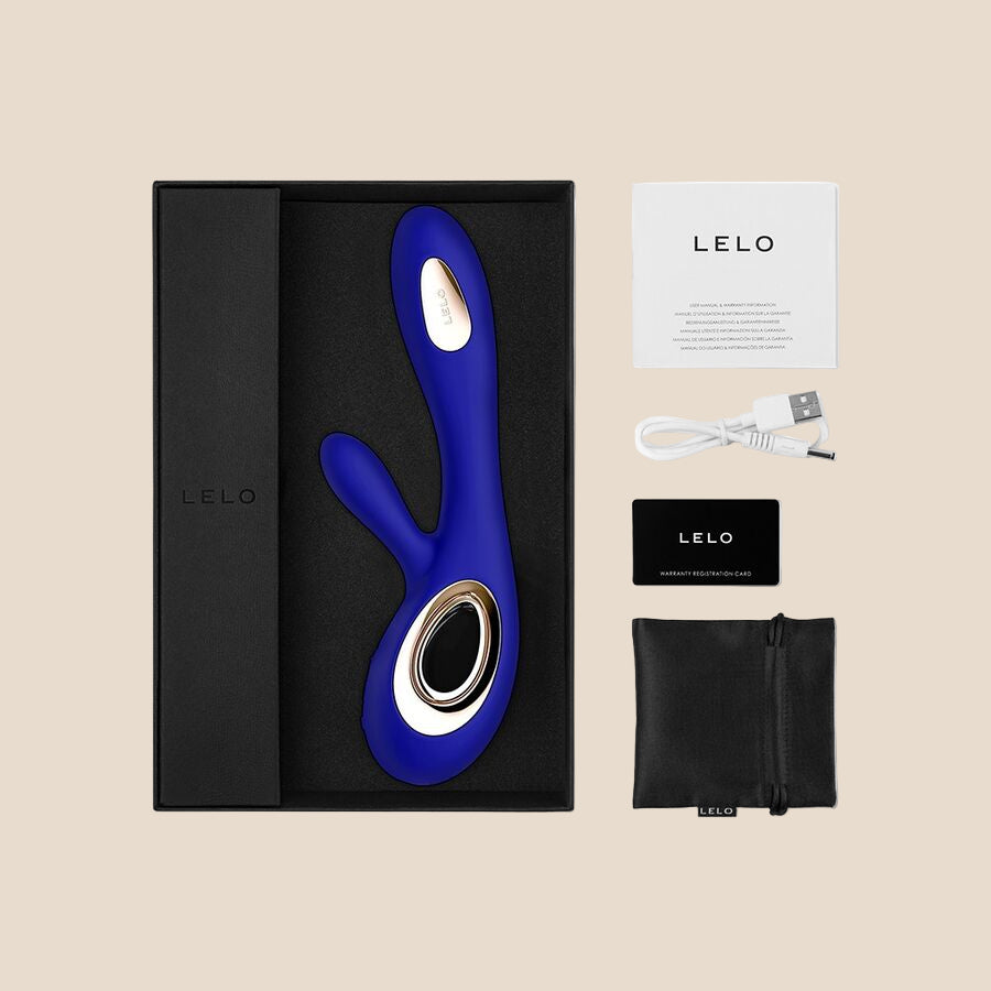 LELO - SORAYA WAVE VIBRADOR COELHO MEIA NOITE AZUL-2