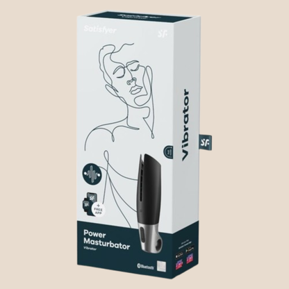 SATISFYER - MASTURBADOR POWER COM APP PRETO