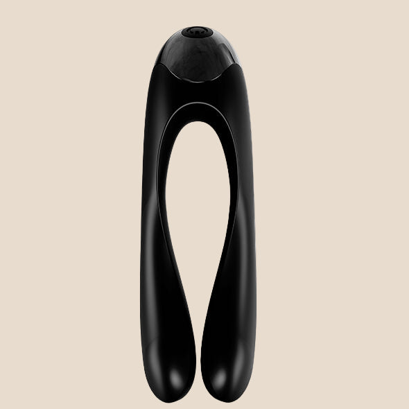 SATISFYER - VIBRADOR DE DEDO CANDY CANE PRETO-2