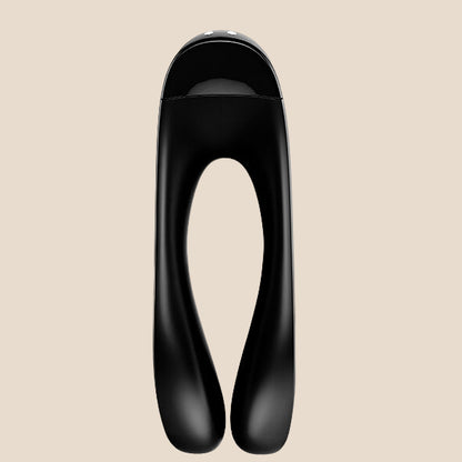 SATISFYER - VIBRADOR DE DEDO CANDY CANE PRETO-3