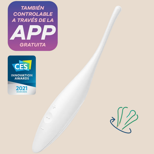 SATISFYER - TWIRLING VIBRATOR JOY CLIT TIP WHITE