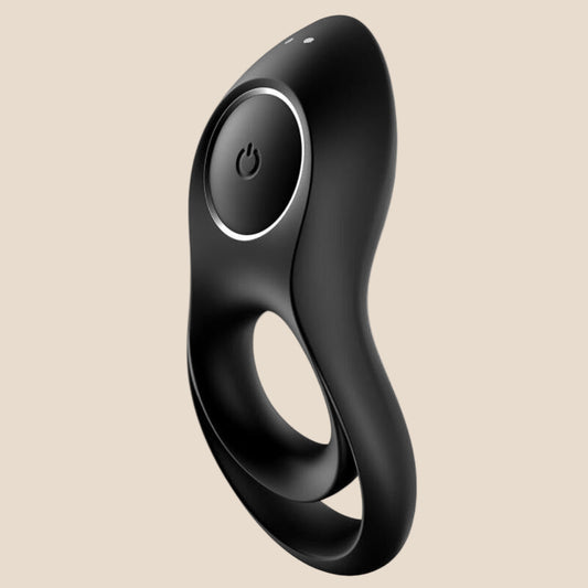 SATISFYER - VIBRADOR DE ANÉIS LENDRIO DUO PRETO-0