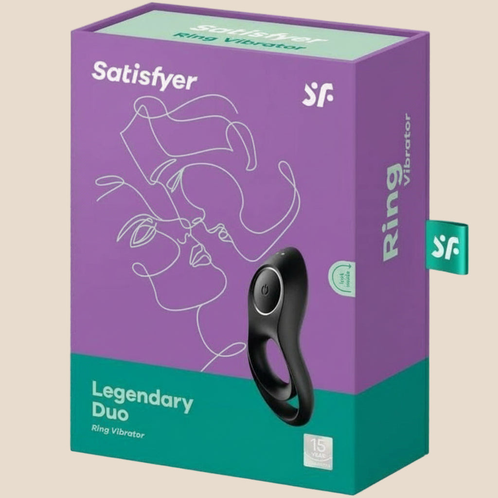 SATISFYER - VIBRADOR DE ANÉIS LENDRIO DUO PRETO-3