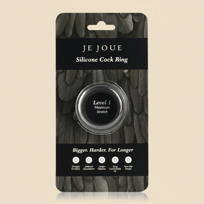JE JOUE - ANEL DE GALO DE SILICONE DE ESTICAO MXIMA - PRETO-5