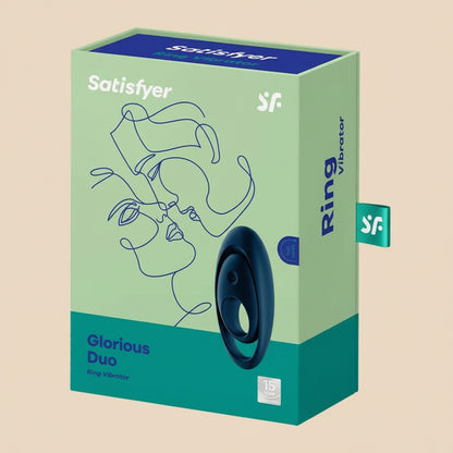 SATISFYER - GLORIOUS DUO ANEL VIBRADOR AZUL-2
