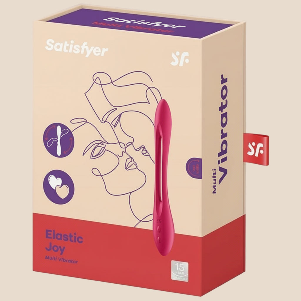 SATISFYER - MULTI VIBRADOR ELASTIC JOY VERMELHO-3