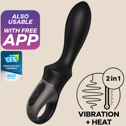 SATISFYER - APLICATIVO VIBRADOR ANAL HEAT CLIMAX PRETO-0
