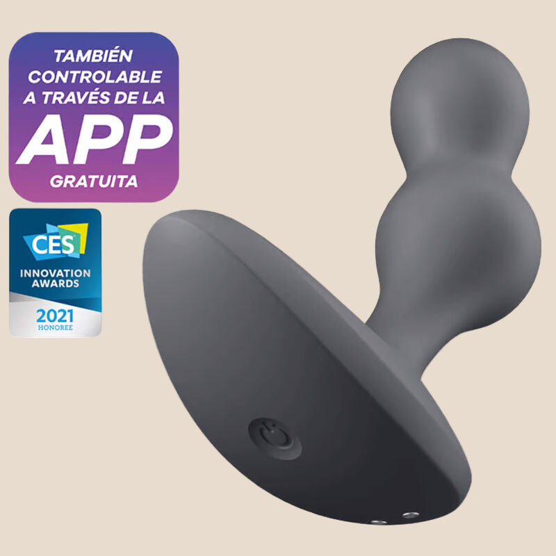SATISFYER - APLICATIVO DE PLUGUE VIBRATÓRIO DEEP DIVER CINZA-0