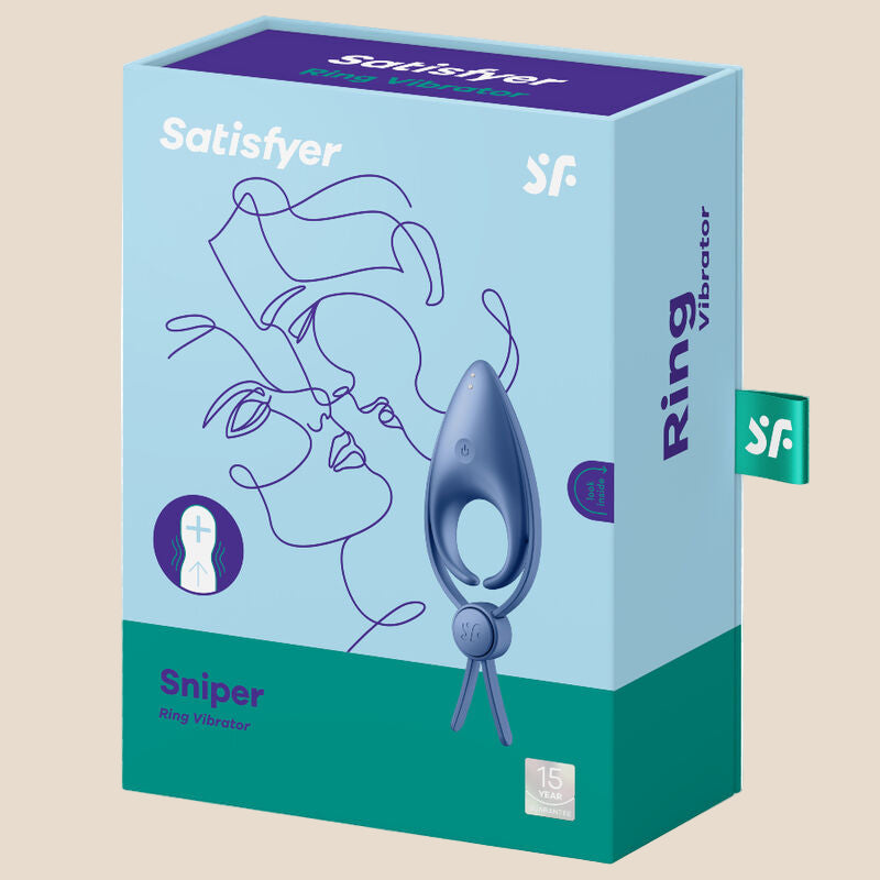 SATISFYER - VIBRADOR SNIPER RING AZUL-2
