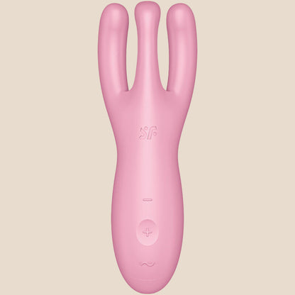 SATISFYER - APP VIBRADOR THREESOME 4 ROSA-1