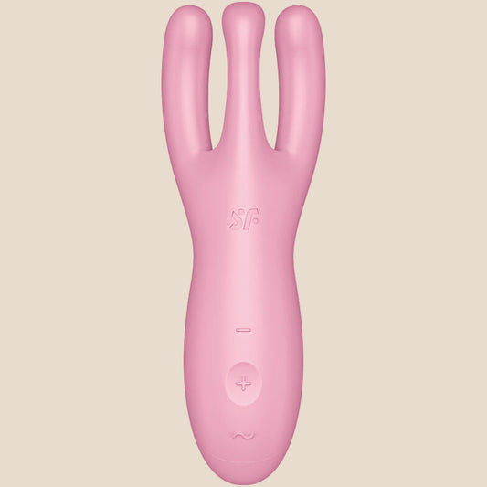 SATISFYER - APP VIBRADOR THREESOME 4 ROSA-1