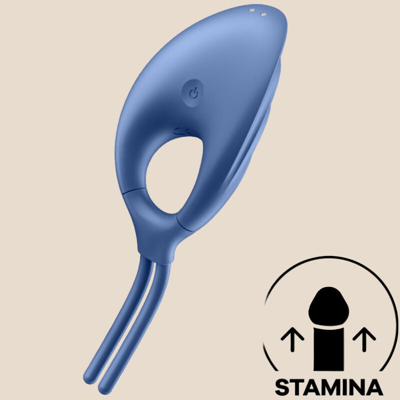 SATISFYER - VIBRADOR DE ANEL ESPADADISTA AZUL-0