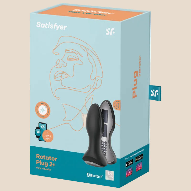 SATISFYER - ROTATOR PLUG 2+ APLICATIVO VIBRATÓRIO PRETO-4