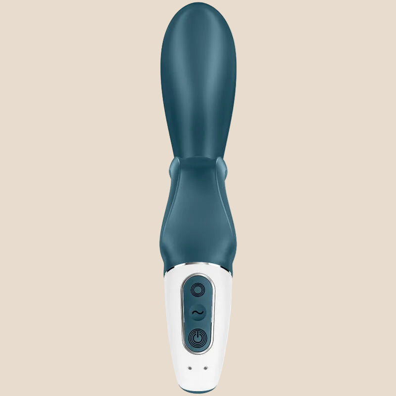 SATISFYER - APLICATIVO VIBRADOR HUG ME COELHO AZUL-2