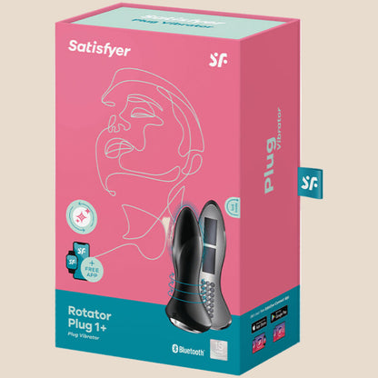 SATISFYER - ROTATOR PLUG 1+ APLICATIVO VIBRANTE PLUG PRETO-4