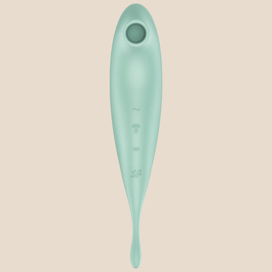 SATISFYER - TWIRLING PRO+ ESTIMULADOR DE PULSO DE AR E APLICATIVO VIBRADOR VERDE-1