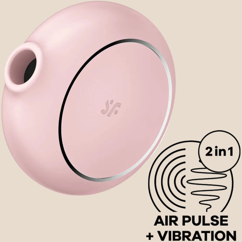 SATISFYER - PRO TO GO 3 ESTIMULADOR E VIBRADOR DE PULSO DE AR DUPLO ROSA-0