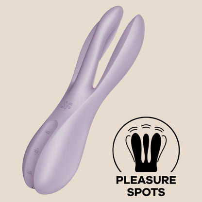 SATISFYER - VIBRADOR THREESOME 2 VIOLETA-0