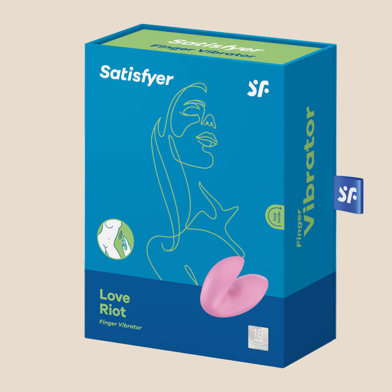 SATISFYER - VIBRADOR DE DEDO LOVE RIOT ROSA-3