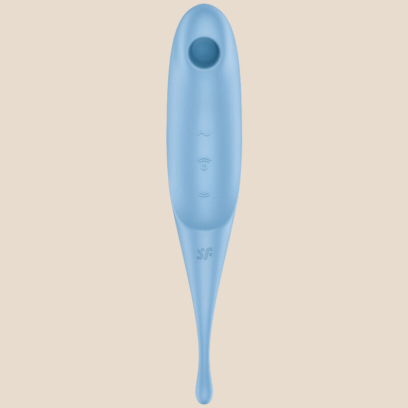 SATISFYER - ESTIMULADOR E VIBRADOR DE PULSO TWIRLING PRO AIR AZUL-1