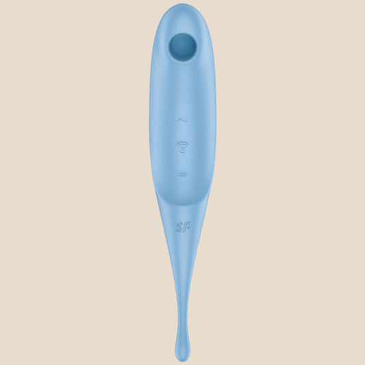 SATISFYER - ESTIMULADOR E VIBRADOR DE PULSO TWIRLING PRO AIR AZUL-1