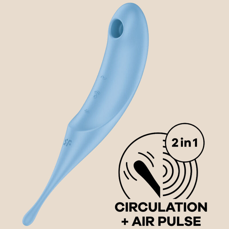 SATISFYER - ESTIMULADOR E VIBRADOR DE PULSO TWIRLING PRO AIR AZUL-0