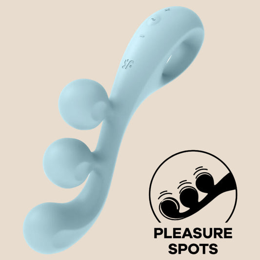 SATISFYER - MULTI VIBRADOR TRI BALL 2 AZUL-0