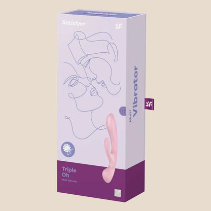 SATISFYER - VIBRAO HÍBRIDA TRIPLE OH ROSA-3