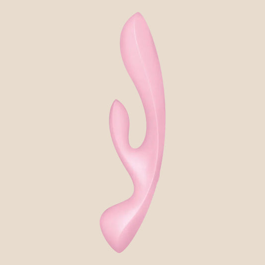 SATISFYER - VIBRAO HÍBRIDA TRIPLE OH ROSA-1