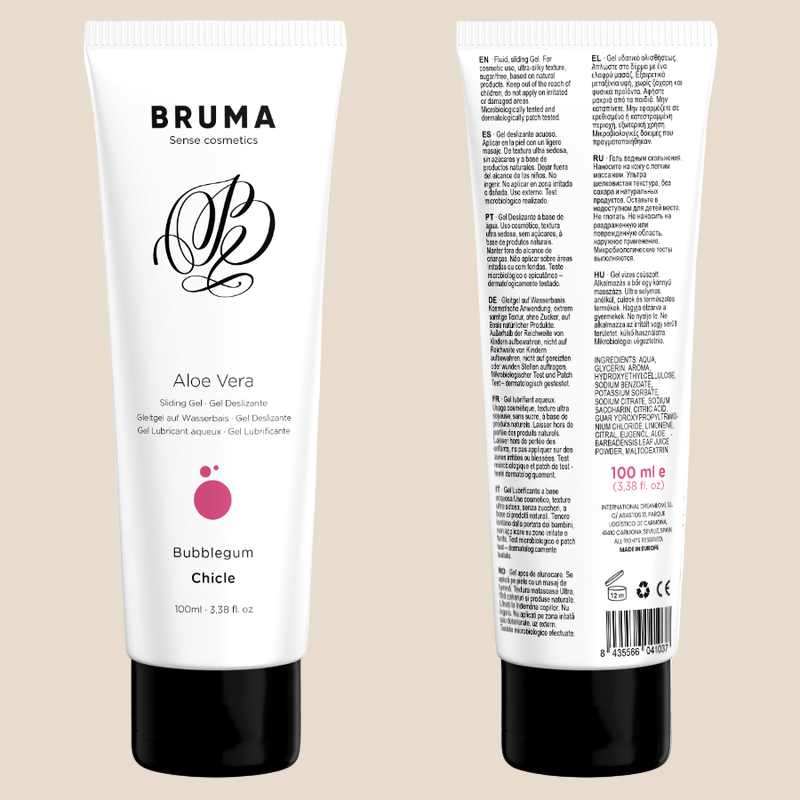 BRUMA - GEL DESLIZANTE DE ALOE VERA SABOR BUBBLEGUM 100 ML-0