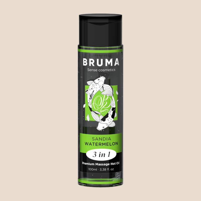 BRUMA - ÓLEO DE MASSAGEM PREMIUM EFEITO CALOR SABOR MELANCIA 3 EM 1 - 100 ML-0