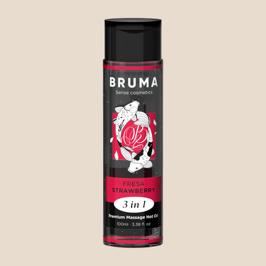 BRUMA - ÓLEO DE MASSAGEM PREMIUM EFEITO CALOR SABOR MORANGO 3 EM 1 - 100 ML-0