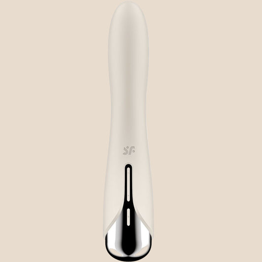 SATISFYER - VIBRADOR ROTADOR BEGE SPINNING VIBE 1 G-SPOT BEIGE-1