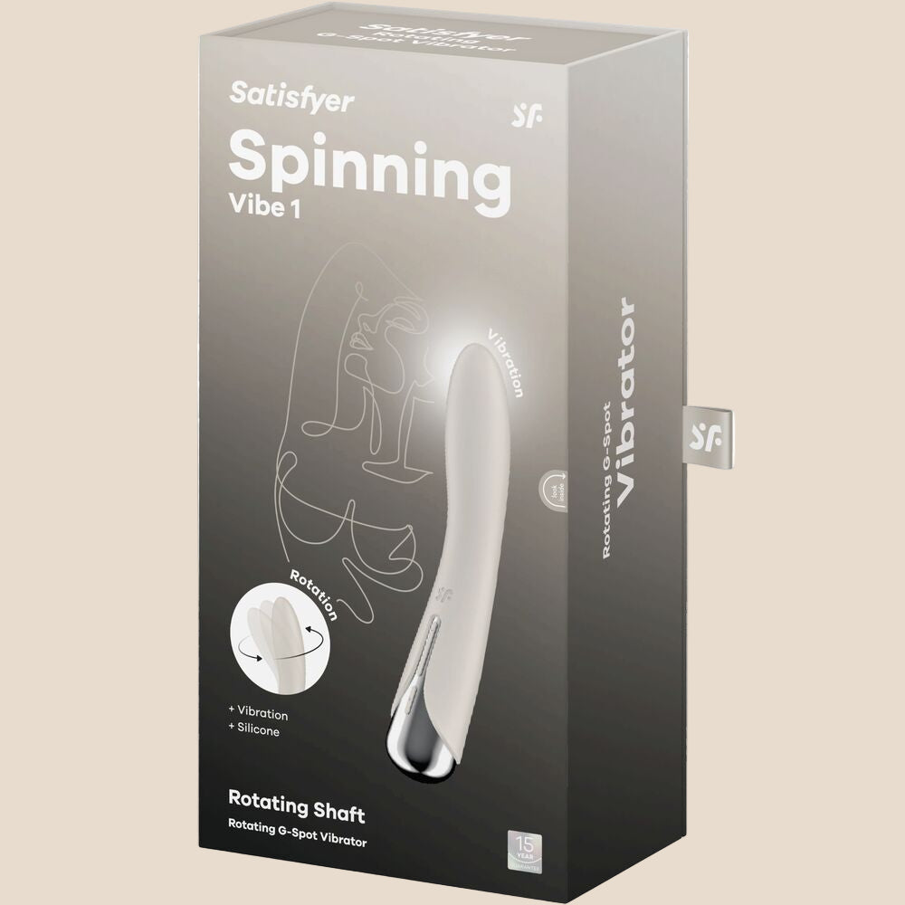 SATISFYER - VIBRADOR ROTADOR BEGE SPINNING VIBE 1 G-SPOT BEIGE-6