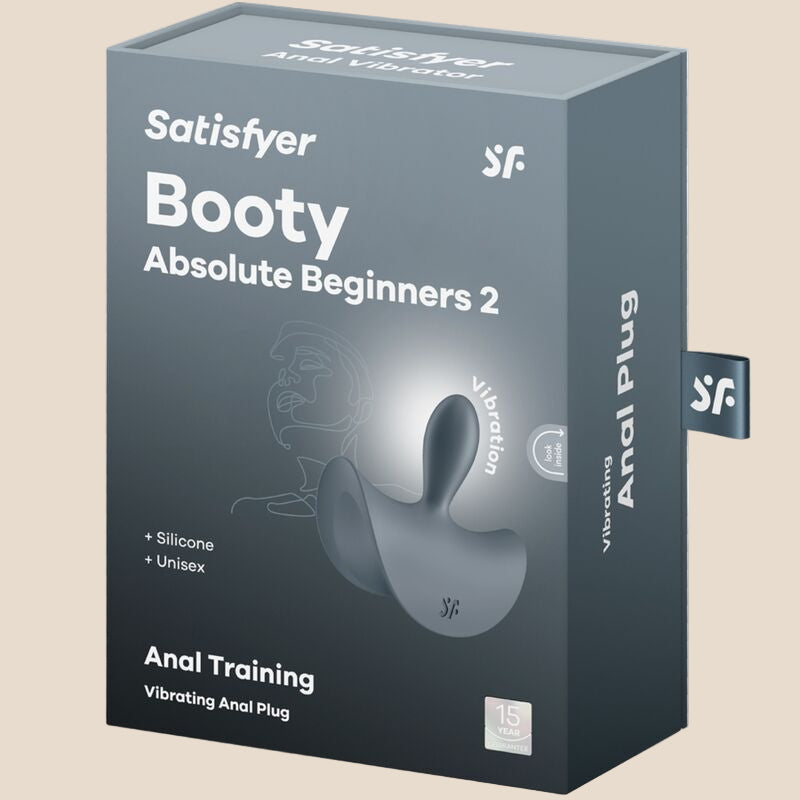 SATISFYER - BOOTY ABSOLUTE BEGINNERS 2 ANAL PLUG VIBRADOR UNISSEXO PRETO-4
