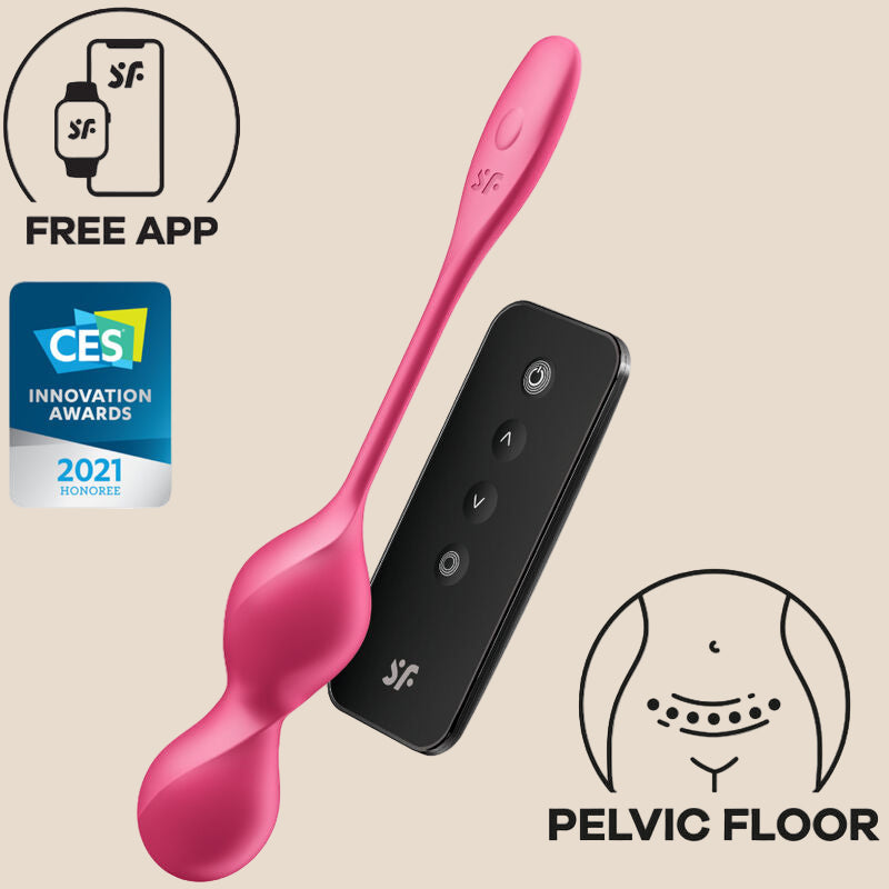 SATISFYER - LOVE BIRDS 2 BOLAS DE KEGEL VIBRANTES + APLICATIVO GRATUITO-0