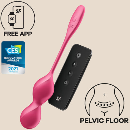 SATISFYER - LOVE BIRDS 2 BOLAS DE KEGEL VIBRANTES + APLICATIVO GRATUITO-0