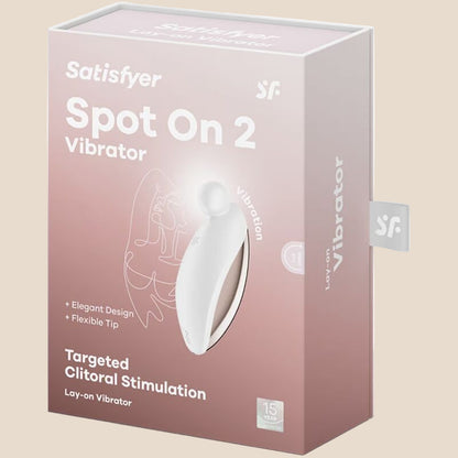 SATISFYER - SPOT ON 2 VIBRADOR LAY-ON BRANCO-4