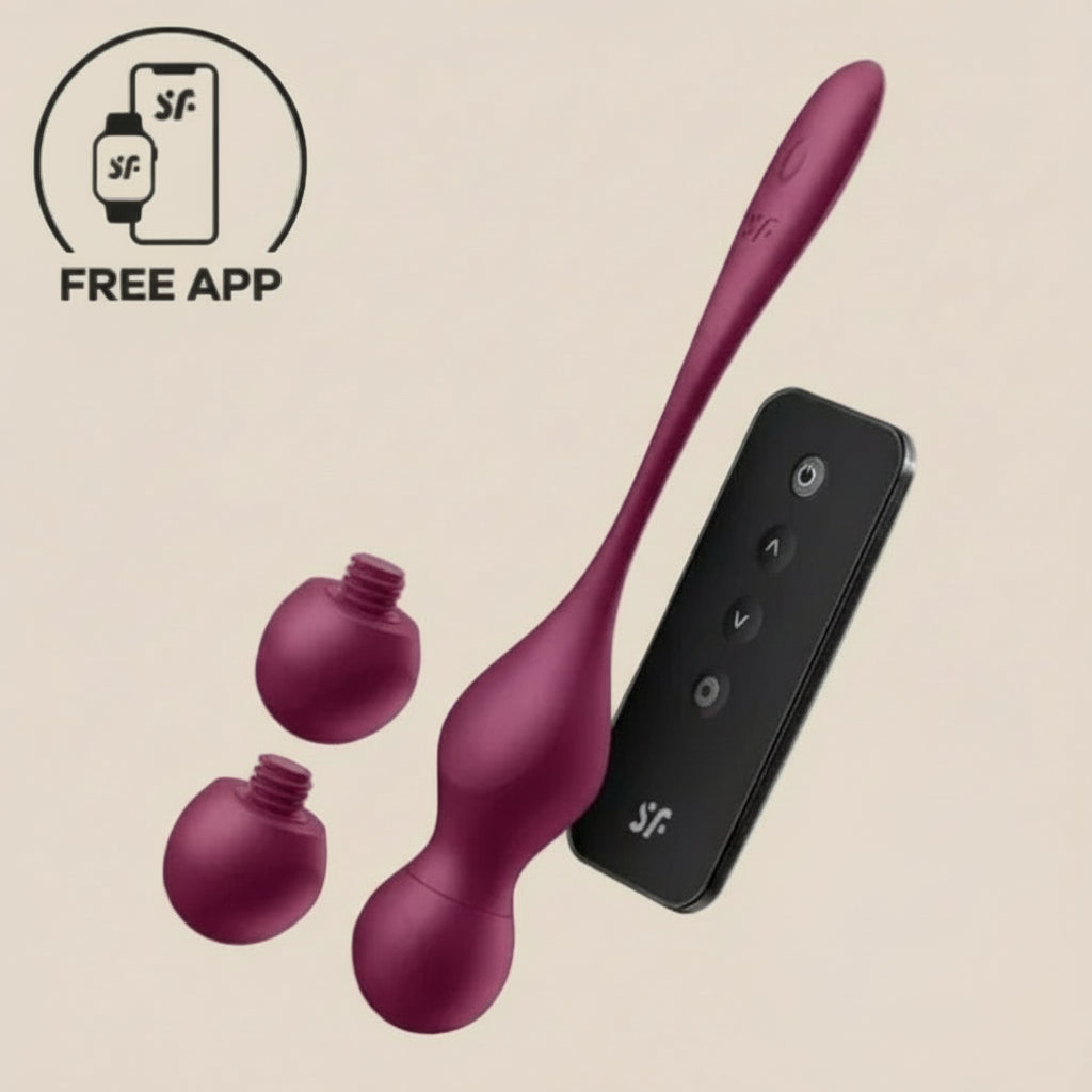 SATISFYER - LOVE BIRDS VARY BOLAS VIBRATÓRIAS APLICATIVO GRATUITO VINHO TINTO-0