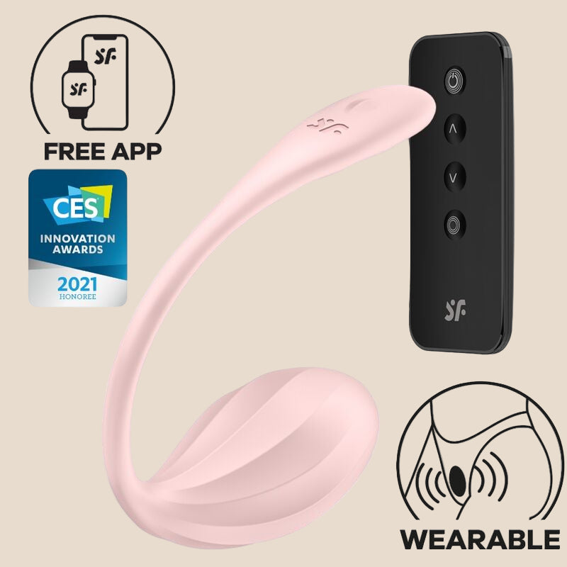 SATISFYER - RIBBED PETAL ESTIMULADOR DE CONTROLE REMOTO G POINT ROSE COM APLICATIVO GRATUITO-0