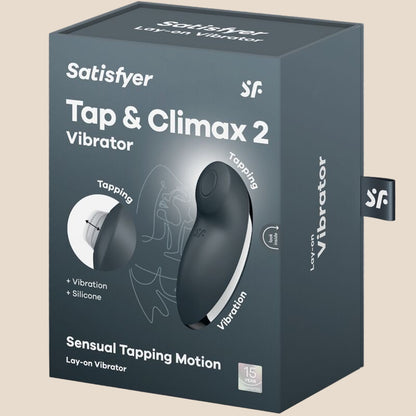 SATISFYER - TAP & CLIMAX 2 VIBRADOR E ESTIMULADOR CINZA-6