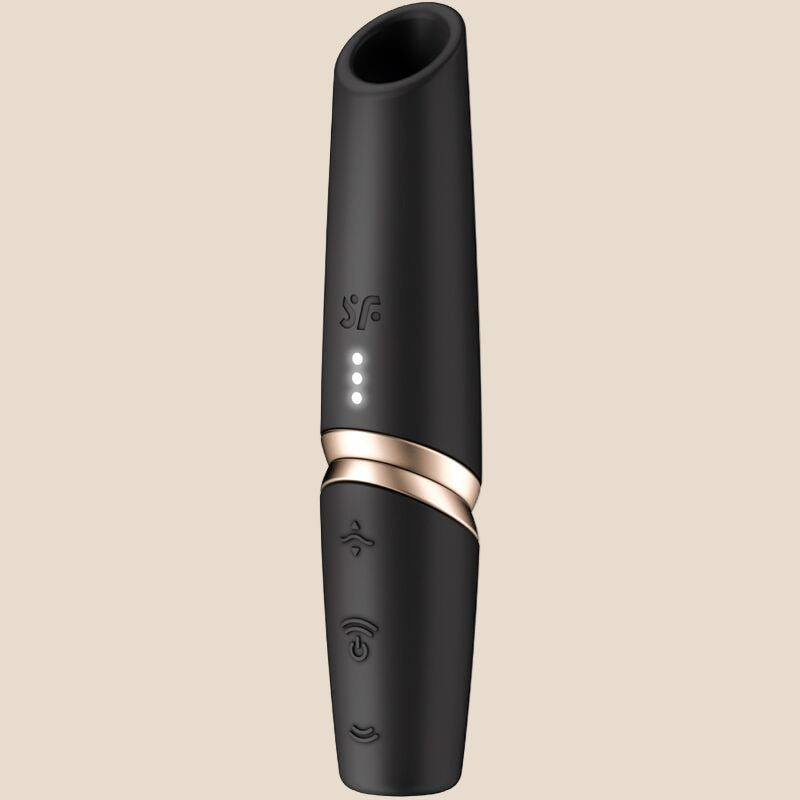 SATISFYER - ESTIMULADOR DE CLITÓRIS PERFECT KISS WAVE PRETO / DOURADO-0