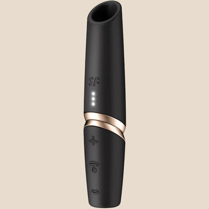 SATISFYER - ESTIMULADOR DE CLITÓRIS PERFECT KISS WAVE PRETO / DOURADO-0